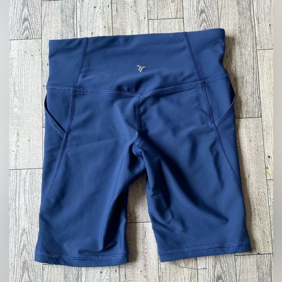 3 for $15 Old Navy Active High Waisted Go Dry Blue Biker Shorts Girls Small 6-7 - Picture 3 of 5